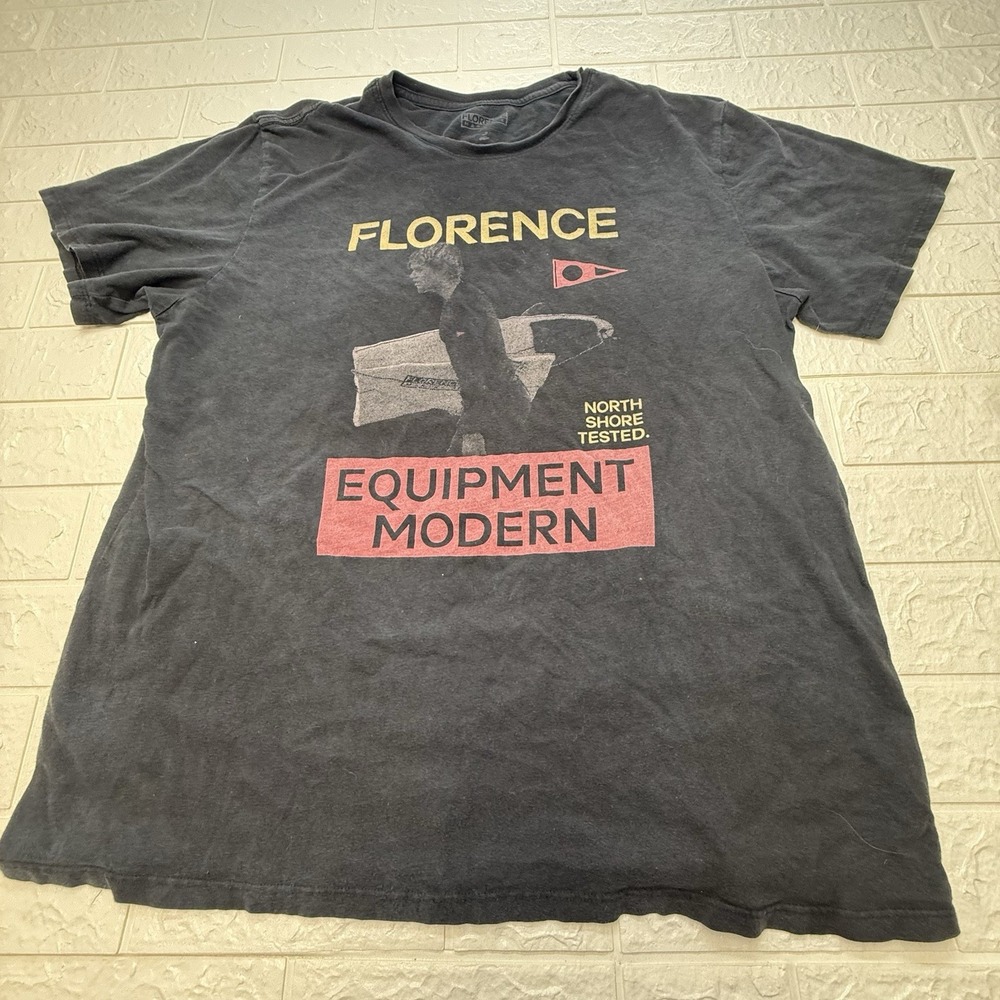 Florence Marine X Mens T Shirt Size XL Black Surf North Shore Tested Graphic Tee